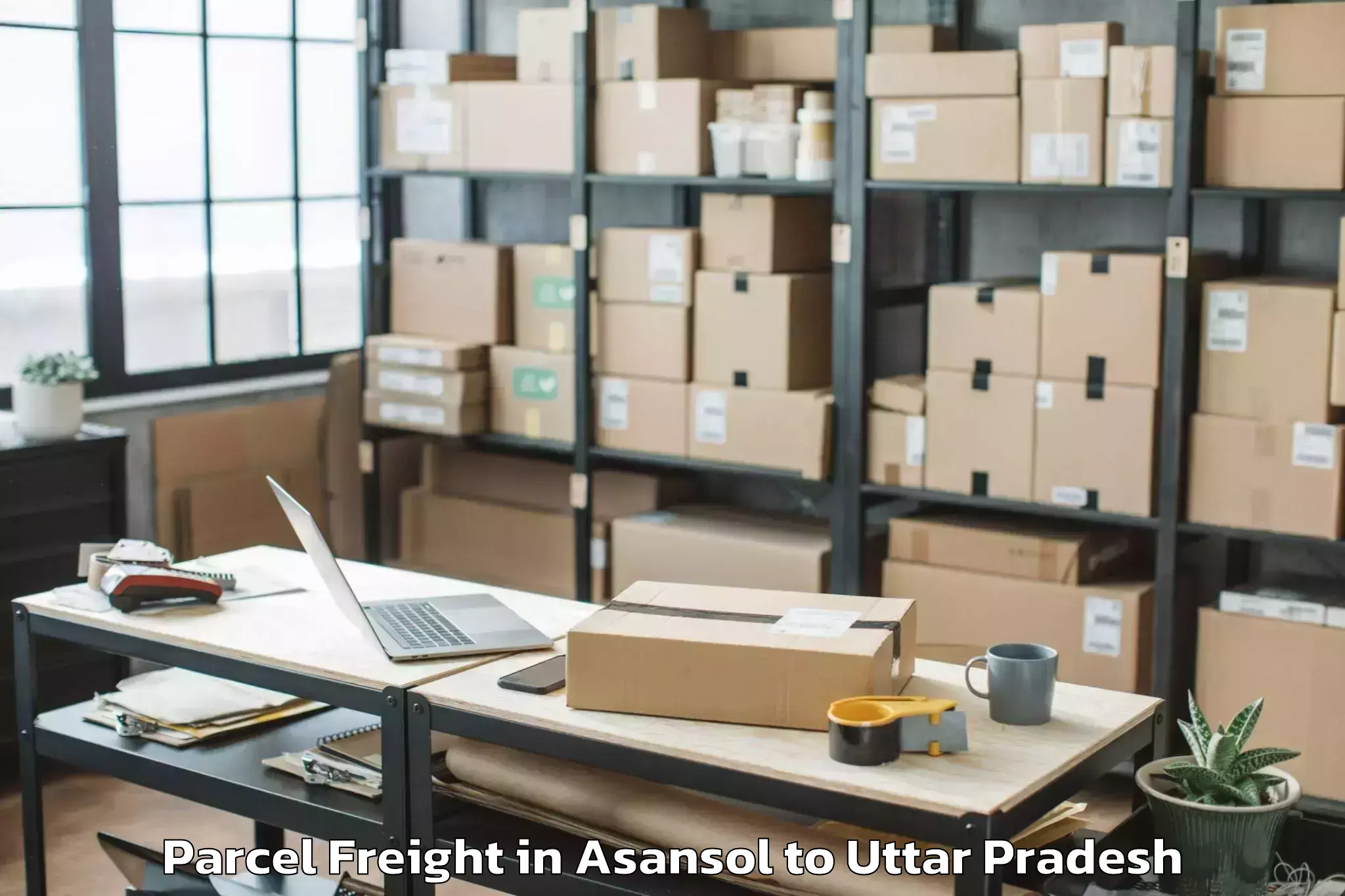 Easy Asansol to Manjhanpur Parcel Freight Booking